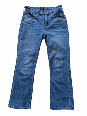 J. Crew Mid-Blue Wide-Leg Jeans